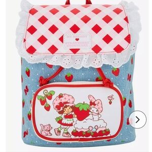 Strawberry Shortcake X My Melody Mini Slouch Backpack. New In Bag, Never Opened